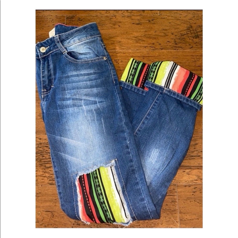 L&B serape capri jeans size 4
